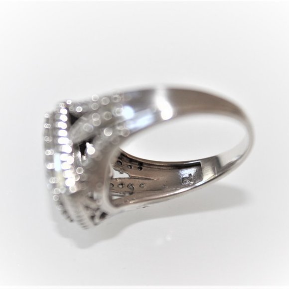 STERLING SILVER DIAMOND RING - Picture 8 of 11